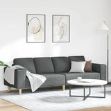 Living Room Couch Dark Grey 250 x 77 x 76 cm Polyester 3335082