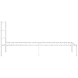 Metal Bed Frame without Mattress with Headboard White 100x200cm 355409