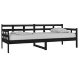 Day Bed without Mattress Black Solid Wood Pine 80x200 cm 820366
