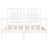 Bed Frame without Mattress White 120x200 cm Solid Wood Pine 3192422