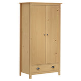 2-Door Wardrobe Hill 89x50x170 cm Solid Pine Wood 288947