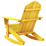 Garden Adirondack Rocking Chair Solid Fir Wood Yellow 315884