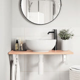 Basin Shelf Wall Mounted Steel and Solid Wood Oak 3302566