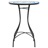Mosaic Bistro Table Blue and White 50x70 cm Ceramic 4003399