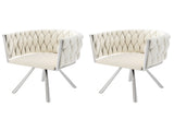 Set of 2, velvet dining, single light luxury living room bedroom swivel, Leisure swivel N606P452770B
