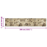 Kitchen Rug Washable Coffee Brown 60x300 cm Velvet 4005580