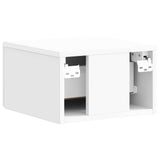 Wall-Mounted Bedside Cabinet with Drawer 2 pcs High Gloss White 899284