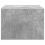 ZNTS Wall-mounted Bedside Cabinet with LED Lights Concrete Grey 860217