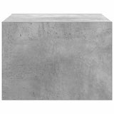 ZNTS Wall-mounted Bedside Cabinet with LED Lights Concrete Grey 860217