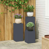 Plant Stand 3 pcs Anthracite Steel 865829
