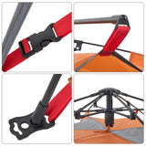 Camping Tent Dome 3-Person Grey and Orange Quick Release 4004179