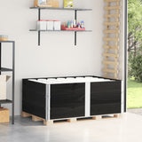 Pallet Collars 3 pcs Black 150x100 cm Solid Wood Pine 3295383
