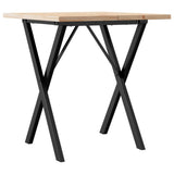 Dining Table X-Frame 70x70x75.5 cm Solid Wood Pine and Steel 3282759