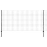 Welded Wire Fence 10 x 1.2 m PVC-Coated Steel Grey Mesh 3336066