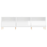TV Cabinet High Gloss White 150x30x44.5 cm Engineered Wood 831270