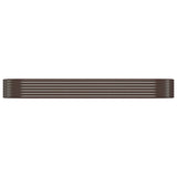 Garden Raised Bed Galvanised Steel 322x100x36 cm Brown 319000