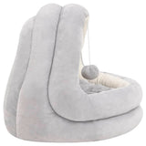 Cat Bed 50x50x45 cm Grey and Cream 171398