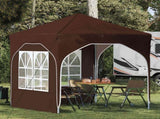 Pop-up Party Tent 192 x 192 x 245 cm Brown 42019830