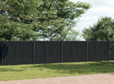 Fence Panel Grey 1737x186 cm WPC 3282798