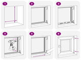 Basement Window RISOR 50 x 55 cm PVC and Glass 42047834