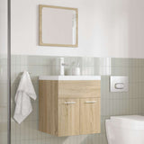 3 Piece Bathroom Furniture Set Sonoma Oak Engineered Wood 3325017