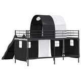 Kids'Loft Bed Frame Black 90 x 200 cm Metal 42020832
