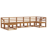 Outdoor Sofa Set 7 pcs Natural Solid Acacia Wood 3366722