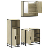 3 Piece Bathroom Furniture Set Sonoma Oak Engineered Wood 3300996