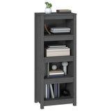 Book Cabinet Grey 50x35x125.5 cm Solid Wood Pine 821711