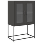 ZNTS Highboard Black 68x39x107 cm Steel 853374