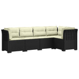 5-Seater Garden Sofa with Cushions Rattan Look PP Anthracite 3444050