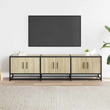 TV Cabinet Sonoma Oak 150x35x41 cm Engineered Wood and Metal 848860