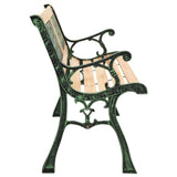312033 Garden Bench 122 cm Cast Iron and Solid Firwood
