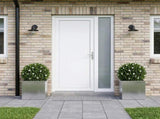 Garden Planter with LED 2 pcs Silver 40 x 40 x 40 cm 8008137