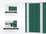 5ft x 3ft Metal Garden Storage Shed, Outdoor Tool Shed with Sloped Roof, Lockable Door for Tools, T3398P328402