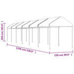 Gazebo with Roof White 13.38x2.28x2.69 m Polyethylene 3155506