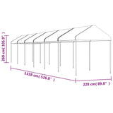Gazebo with Roof White 13.38x2.28x2.69 m Polyethylene 3155506