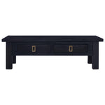 ZNTS Coffee Table Light Black Coffee 100x50x30 cm Solid Mahogany Wood 288829
