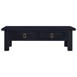 ZNTS Coffee Table Light Black Coffee 100x50x30 cm Solid Mahogany Wood 288829
