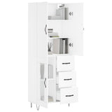 Highboard White 69.5x34x180 cm Engineered Wood 3198097