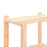 3-Tier Storage Racks 10 pcs 80x38x90 cm Solid Pinewood 150 kg 3051120