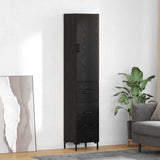 Highboard Black Oak 34.5 x 34 x 180 cm Engineered Wood 3416226