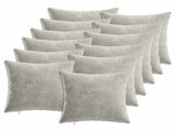Cushion Cover 12 pcs HEERLEN Light Grey 40 x 40 cm 908505