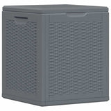 Garden Storage Box Grey PP Rattan 90 L 364059