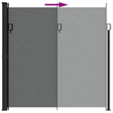 Retractable Side Awning Black 220x600 cm 4004564