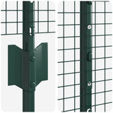 Welded Wire Fence with Posts 50 x 1.4 m PVC-Coated Steel Green 3336524