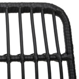 5 Piece Garden Dining Set Black Poly Rattan 3157897