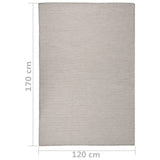 Outdoor Flatweave Rug 120x170 cm Light Grey 340781