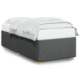 Bed Frame without Mattress Dark Grey Single Fabric 3284782
