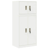 Storage Cabinet 2 pcs White 60 x 40 x 130 cm Steel Lockable 3438692